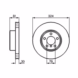 Disque de frein BOSCH 0 986 479 002 avant, ventilé, à haute teneur en carbone, 1 pièce - Vue supplémentaire 7