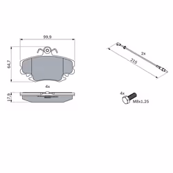 Jeu de plaquettes de frein BOSCH 0 986 467 720, avant - Vue supplémentaire 6