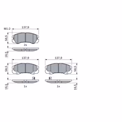 Jeu de plaquettes de frein BOSCH 0 986 424 760, avant - Vue supplémentaire 6