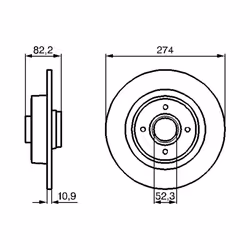 Disque de frein BOSCH 0 986 479 108 arrière, plein, 1 pièce - Vue supplémentaire 7