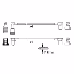 Kit de câbles d'allumage BOSCH 0 986 356 377 - Vue supplémentaire 5