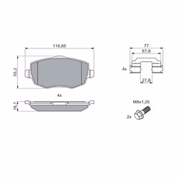 Jeu de plaquettes de frein BOSCH 0 986 424 793, avant - Vue supplémentaire 6