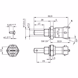 Sonde de température, liquide de refroidissement BOSCH 0 281 002 704 - Vue supplémentaire 5