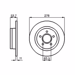 Disque de frein BOSCH 0 986 479 070 arrière, plein, 1 pièce - Vue supplémentaire 7