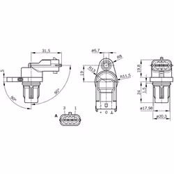 Capteur, impulsion d'allumage BOSCH 0 281 002 667 - Vue supplémentaire 8
