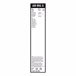 Balai d'essuie-glace BOSCH 3 397 118 991, Aerotwin Retrofit AR991S 650+575mm, 2 pièce - Vue supplémentaire 7