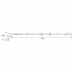 Capteur, vitesse de roue BOSCH 0 265 007 779 - Vue supplémentaire 7