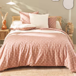 Housse de couette en bambou rose blush 260x240  - Origin - Emiko