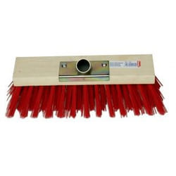 Brosserie Thomas 132 balai Extérieure Balai à poils durs Métallique, Rouge, Bois