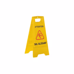 Pour éviter les riques de glissades sur sol humide. Panneau de signalisation sol mouillé sol glissant. Signalisation des deux ...