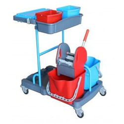 Brosserie Thomas 1374 seau et système de lavage Double réservoir Bleu, Rouge