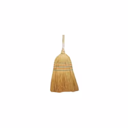 Balai paille de sorgho extérieur 5 fils manche bois THOMAS 543140 - Pour Droguerie .Poire roulée. Manche bois de hêtre, paill ...