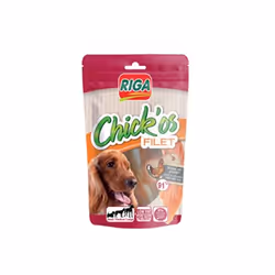 Riga CHICK'OS Filet de poulet, Friandise, Chien, Adulte, Poulet