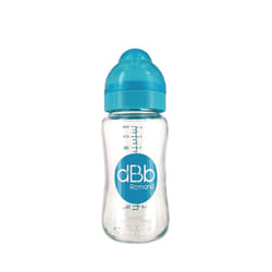 dBb-remond 101549 biberon 240 ml Verre Transparent, Turquoise