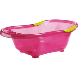 dBb Remond Baignoire Rigide avec Bouchon de Vidange Rose Translucide
