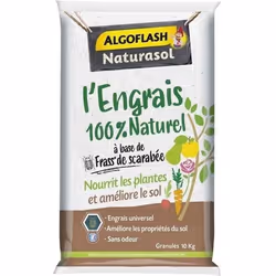 Engrais 100% Naturel Complet a base de Fass de Scarabée - ALGOFLASH NATURASOL - 10 kg