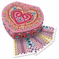 Faujas Sticky Mosaics - Boite À Bijoux Coeur - Mosaïques Autocollantes Aux Numéros