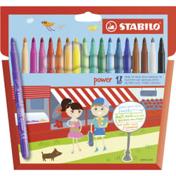 STABILO power stylo-feutre Moyen Multicolore 18 pièce(s)