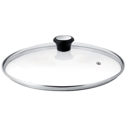 Tefal 28097912 couvercle Rond Noir, Acier, Transparent