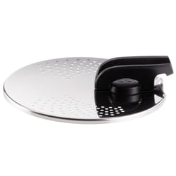 Tefal L99394 couvercle Rond Noir, Acier inoxydable