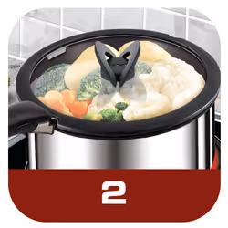 Tefal Ingenio L99310 couvercle Rond Noir, Transparent - Vue supplémentaire 6