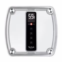 Tefal Visio PP5150, Pèse-personne électronique, 160 kg, 100 g, Transparent, kg, Verre
