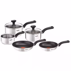 Tefal Comfort Max C972S544, Ensemble mixte, Acier inoxydable, Acier inoxydable, Noir, Silicone, Verre