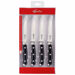 Lagostina 14450500504, Jeu de couteaux, Acier inoxydable, Acier inoxydable, Noir, Ergonomique, 12,5 cm
