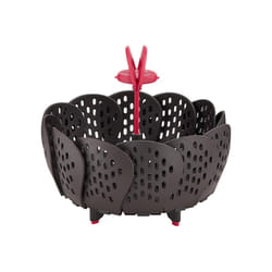 Tefal K2071614 Ingenio Panier Vapeur Silicone noir et rouge ustensile de cuisine ingénieux sans bisphénol A