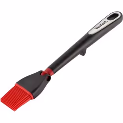Tefal K2072414 Ingenio Pinceau Silicone avec manche anti-dérapant ustensile de cuisine noir et rouge résistant sans bisphénol A avec insert silicone