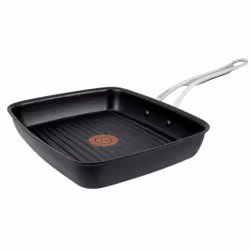 Tefal Jamie Oliver E21141, Carré, Noir, Fonte d'aluminium, Titane Pro, Vitrocéramique, Gaz, Halogène, Induction, Plaque étanc ...