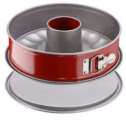 Tefal J1642814, Moule à gâteau, Rond, Surface strié, Rouge, Acier au carbone, 27 cm
