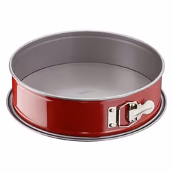 Tefal J1641314, Moule à gâteau, Rond, Surface plate, Rouge, Acier au carbone, 250 mm