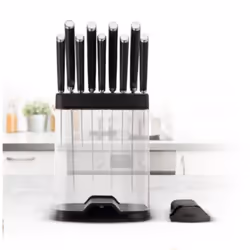 Tefal K2350204 bloc à couteaux Noir, Transparent