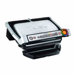 Tefal GC716D, Noir, Métallique, Acier inoxydable, Dessus de table, Boutons, Plaque, 300 x 200 mm