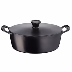 Tefal Jamie Oliver E2124655, Plat à cuisson, Rond, Fonte, Vitrocéramique, Gaz, Halogène, Induction, Plaque étanche, Noir, Fon ...