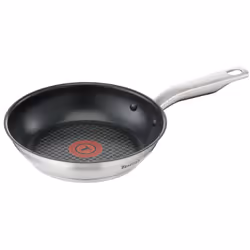 Tefal Virtuoso E49104, Rond, Poêle polyvalente, Noir, Acier inoxydable, Titane Pro, 250 °C, Acier inoxydable