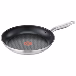Tefal Virtuoso E49106, Rond, Poêle polyvalente, Noir, Acier inoxydable, Titane, 250 °C, Acier inoxydable