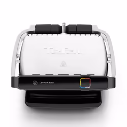 Tefal OptiGrill Elite GC750D30, Noir, Acier inoxydable, Plastique, Rectangulaire, Tactile, 600 cm², 300 x 200 mm