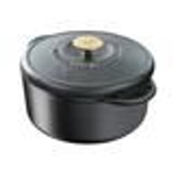 TEFAL E2230404 Cocottes fonte dacier Pierre Gagnaire Heritage Ronde - 25 cm - 51L - Tous feux dont Induction - Noir