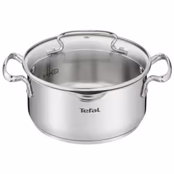 Tefal DUETTO+ G7194455, Rond, Acier inoxydable, Acier inoxydable, Vitrocéramique, Gaz, Halogène, Induction, Plaque étanche, 2 ...