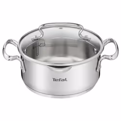Tefal DUETTO+ G7194355, Rond, Acier inoxydable, Acier inoxydable, Acier inoxydable, Vitrocéramique, Gaz, Halogène, Induction, ...