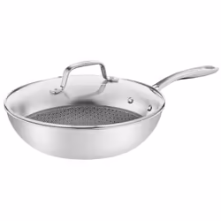 Tefal Eternal Mesh, Rond, Wok/Poêle à frire, Acier inoxydable, Acier inoxydable, 250 °C, Aluminium, Acier inoxydable