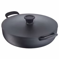 Tefal Jamie Oliver E2139955, Plat à cuisson, Rond, Fonte, Vitrocéramique, Halogène, Plaque étanche, Gaz, Induction, Noir, Fon ...