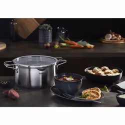 Tefal Nordica H8524435 casserole à sauce 2,9 L Rond Acier inoxydable