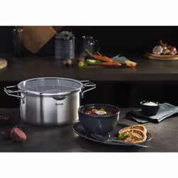 Tefal Nordica H8524635 casserole à sauce 5 L Rond Acier inoxydable