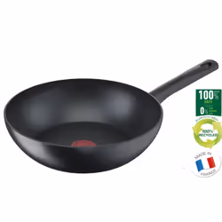 Tefal So Recycled G2711923, Rond, Wok/Poêle à frire, Noir, Titane, 175 °C, Aluminium