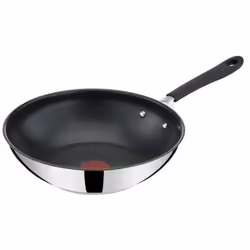 Tefal Jamie Oliver E3031944, Rond, Wok/Poêle à frire, Noir, Acier inoxydable, Titane, 210 °C, Acier inoxydable