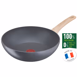 Tefal Natural Force G2661902, Rond, Wok/Poêle à frire, Gris, 175 °C, Aluminium, Thermo-Spot
