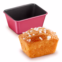 Tefal Creabake J3079804, Moule à gâteau, Rectangulaire, Surface plate, Rose, Acier au carbone, Chine